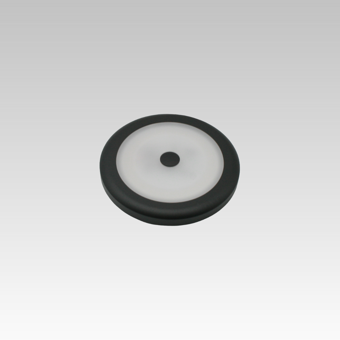 LED Touch-Lampe (Schwarz) rund 70mm, Edelstahl gebürstet